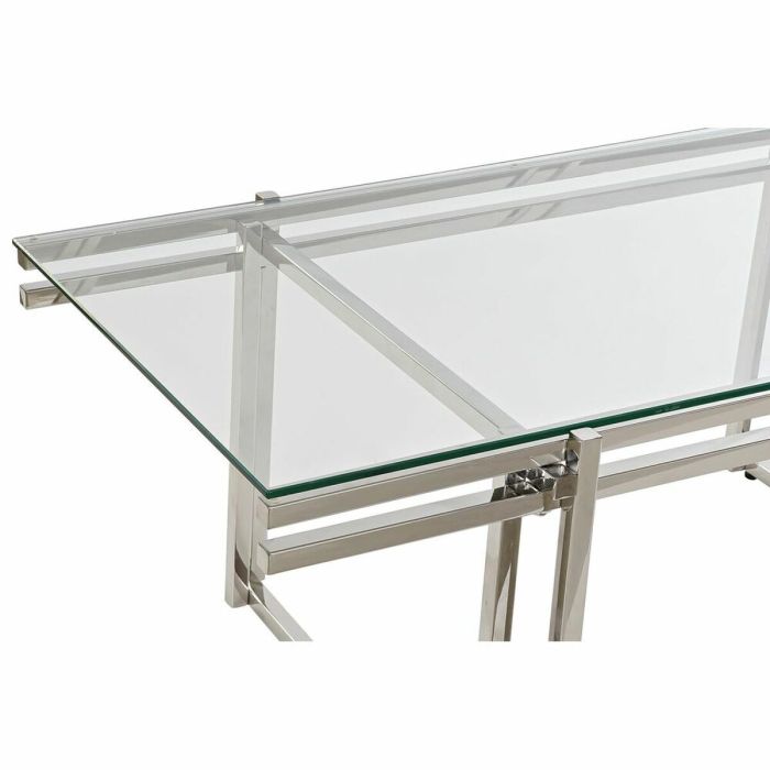 Mesa de Centro DKD Home Decor Cristal Acero Inoxidable (120 x 60 x 45 cm) 4