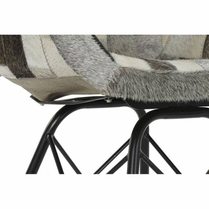 Silla con Reposabrazos DKD Home Decor Blanco Negro Beige Gris 60,5 x 53 x 81,5 cm 2 Silla con Reposabrazos DKD Home Decor Blanco Negro Beige Gris 60,5 x 53 x 81,5 cm 2