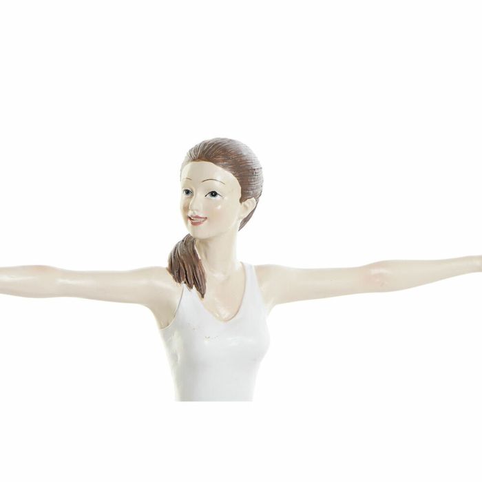 Figura Decorativa DKD Home Decor Rosa Resina Yoga (24 x 6,5 x 19,5 cm) 2