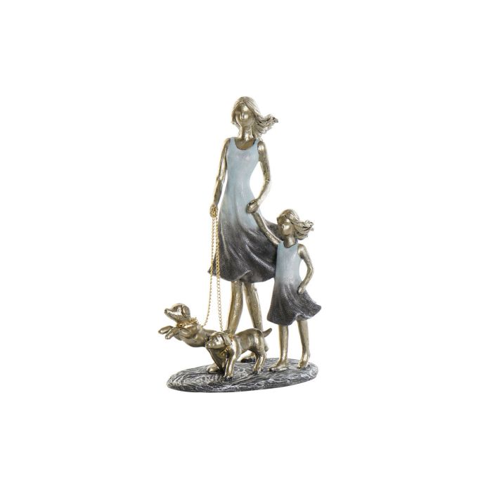 Figura Decorativa DKD Home Decor 16 x 9,5 x 24 cm Azul Dorado Familia