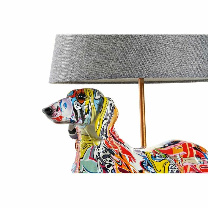 Lámpara de mesa DKD Home Decor Policarbonato Resina Multicolor Perro (40 x 31 x 44.5 cm) 2 Lámpara de mesa DKD Home Decor Policarbonato Resina Multicolor Perro (40 x 31 x 44.5 cm) 2