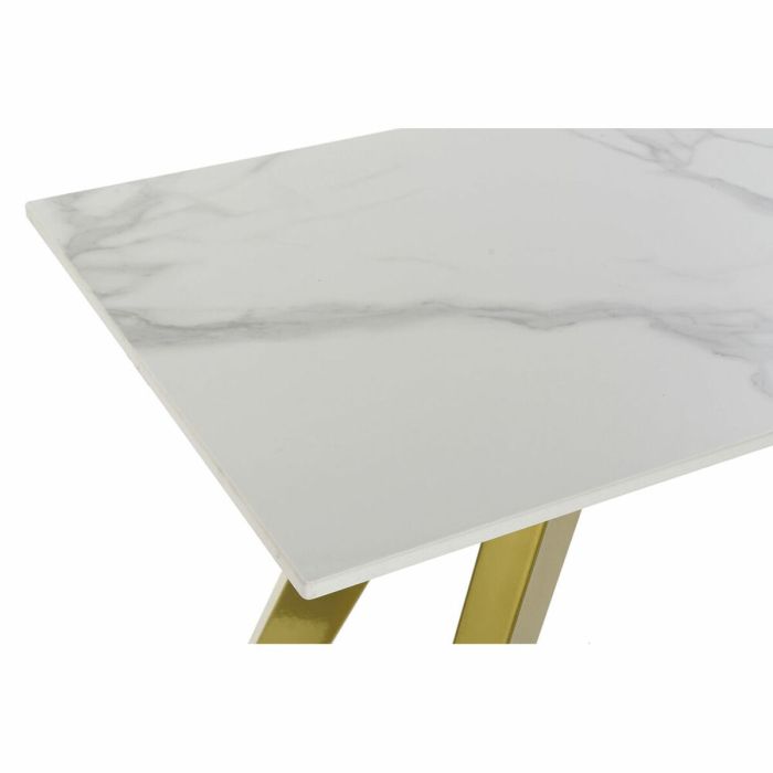 Consola DKD Home Decor Cerámica Dorado Metal Blanco Moderno (120 x 40 x 76 cm) 4