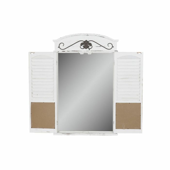 Espejo de pared DKD Home Decor Espejo Negro Madera Ventanas Blanco (60 x 7 x 94 cm) 2