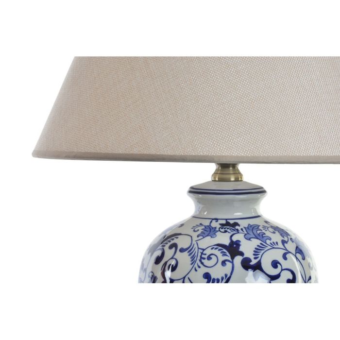 Lámpara de mesa DKD Home Decor Azul Porcelana Floral (40 x 40 x 60 cm) 1
