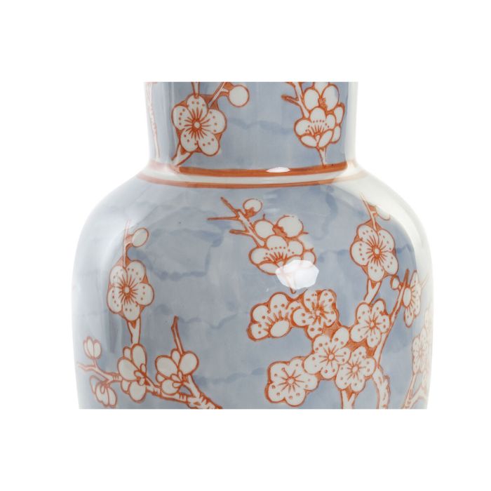 Jarrón DKD Home Decor Porcelana Azul Naranja Oriental (13 x 13 x 31 cm) 1