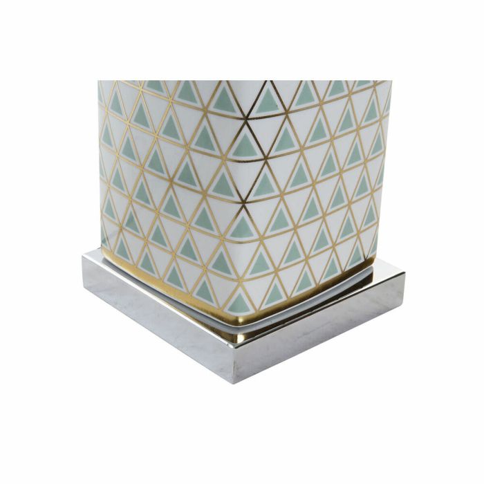 Lámpara de mesa DKD Home Decor Mosaico Porcelana Dorado Poliéster Menta 220 V 60 W (35 x 35 x 57 cm) 2