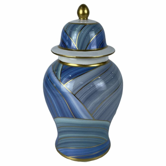 Jarron Moderno DKD Home Decor Azul Dorado 17 x 31 x 17 cm Jarron Moderno DKD Home Decor Azul Dorado 17 x 31 x 17 cm