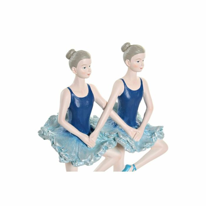 Figura Decorativa DKD Home Decor Azul Romántico Bailarina Ballet 14 x 7,5 x 21,5 cm 1