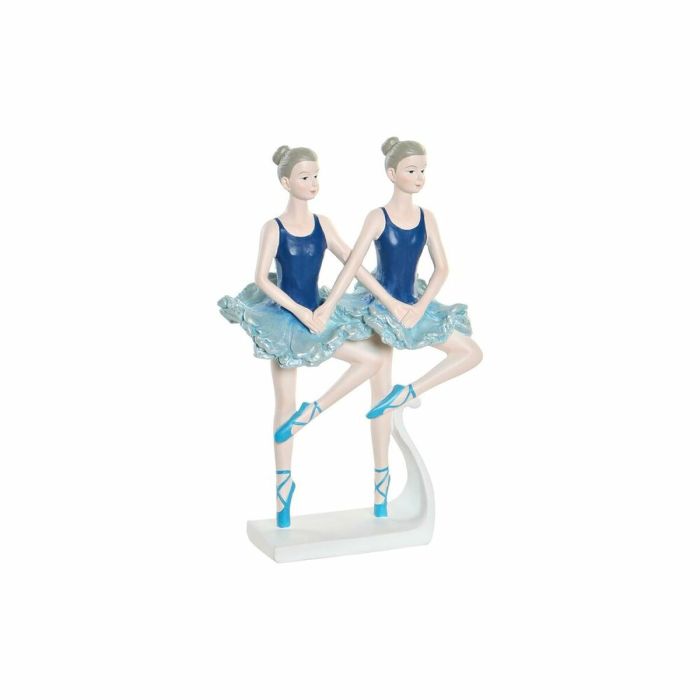 Figura Decorativa DKD Home Decor Azul Romántico Bailarina Ballet 14 x 7,5 x 21,5 cm