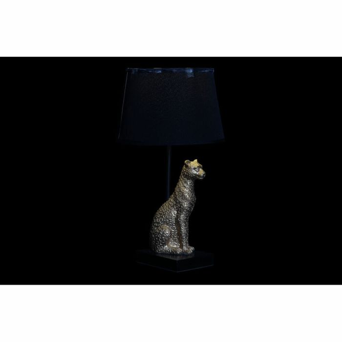Lámpara de mesa DKD Home Decor Negro Dorado Leopardo Colonial 220 V 50 W (25 x 25 x 45 cm) 1
