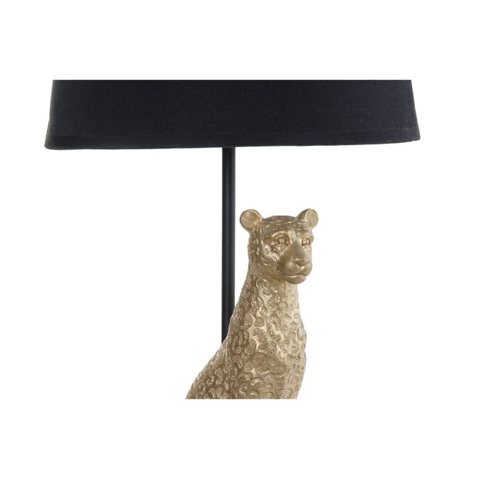 Lámpara de mesa DKD Home Decor Negro Dorado Leopardo Colonial 220 V 50 W (25 x 25 x 45 cm) 3