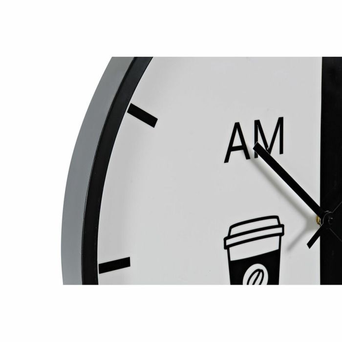 Reloj de Pared DKD Home Decor Negro Metal Blanco (60 x 4 x 60 cm) 2