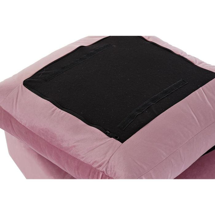 Reposapiés DKD Home Decor Rosa Poliéster Moderno (55 x 55 x 30 cm) 2