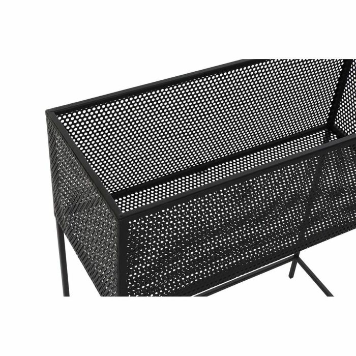 Macetero DKD Home Decor Negro Metal Loft (60 x 25 x 70 cm) 3