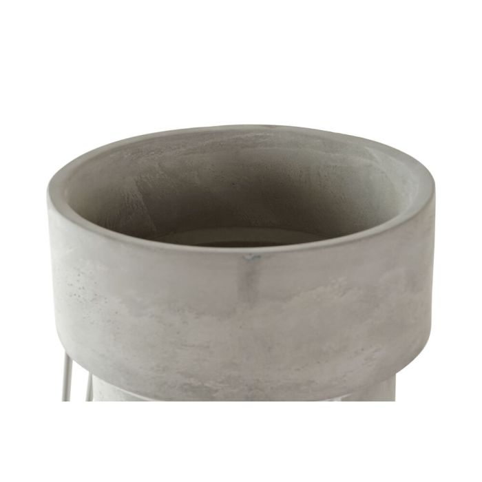 Macetero DKD Home Decor Metal Cemento Blanco (28 x 25 x 57 cm) 3
