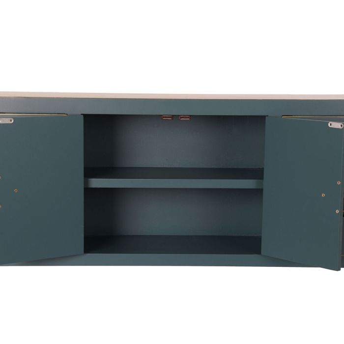 Mueble de TV DKD Home Decor Abeto Azul oscuro Madera MDF (130 x 24 x 51 cm) 3