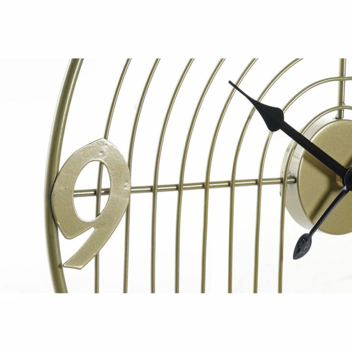 Reloj de Pared DKD Home Decor Negro Dorado Metal Moderno 45 x 3 x 45 cm (2 Unidades) 2