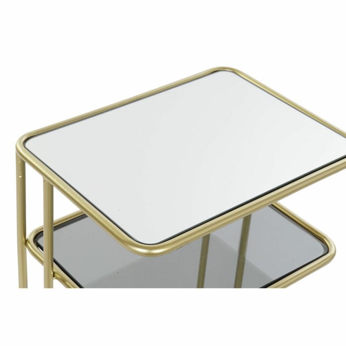 Mesa auxiliar DKD Home Decor 40 x 31 x 61 cm Espejo Cristal Dorado Metal 3