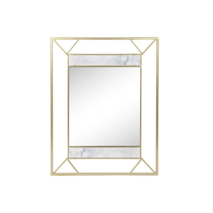 Espejo de pared DKD Home Decor Dorado Metal Madera MDF (60 x 2 x 80 cm) 0