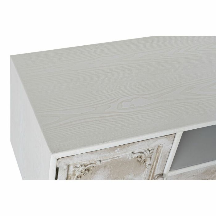 Mueble de TV DKD Home Decor 136 x 40,5 x 52 cm Abeto Beige Blanco Madera MDF 1