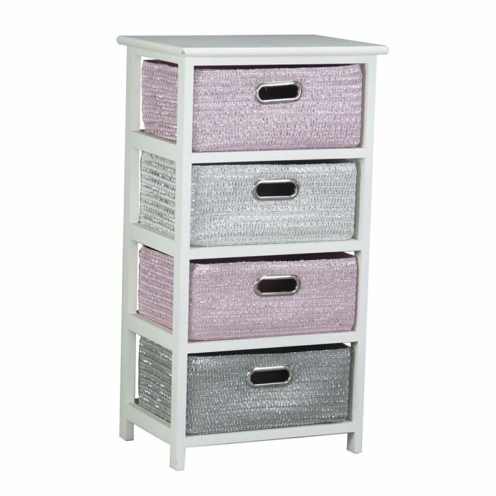 Cajonera Basicos DKD Home Decor Rosa Gris 29 x 74 x 40 cm