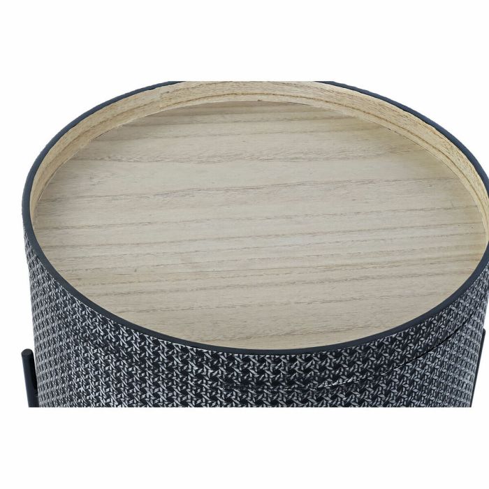 Consola DKD Home Decor Negro Plateado Metal Madera MDF 45 x 45 x 39 cm 2