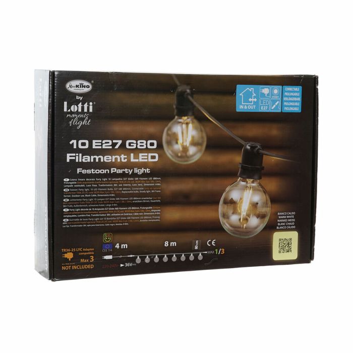 Guirnalda de Luces LED DKD Home Decor Amarillo (850 x 7 x 13 cm) 5