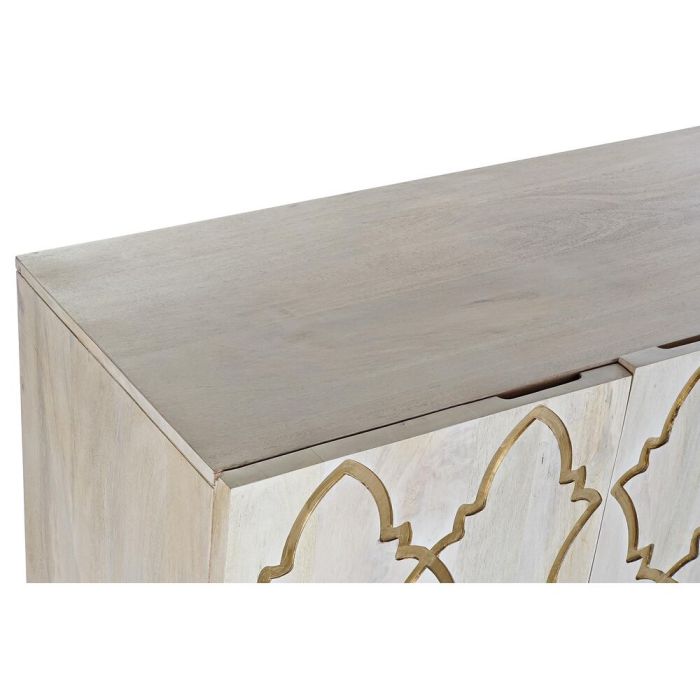Aparador DKD Home Decor Blanco Dorado Madera de mango 1