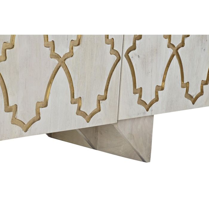 Aparador DKD Home Decor Blanco Dorado Madera de mango 9