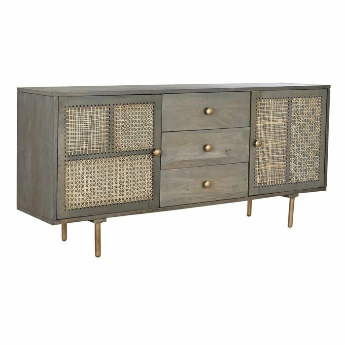 Buffet Moderno DKD Home Decor Gris Natural 40 x 75 x 160 cm