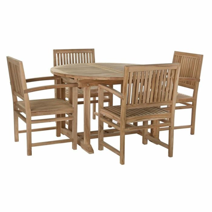 Mesa Comedor Terraza Y Jardin DKD Home Decor Marron 120 x 75 x 120 cm Set de 5