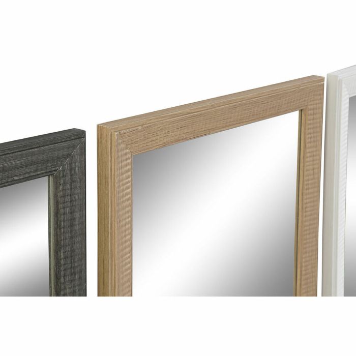 Espejo de pared DKD Home Decor Marrón Natural Gris oscuro Marfil Cristal Poliestireno 36 x 2 x 95,5 cm (4 Piezas) (4 Unidades) 2