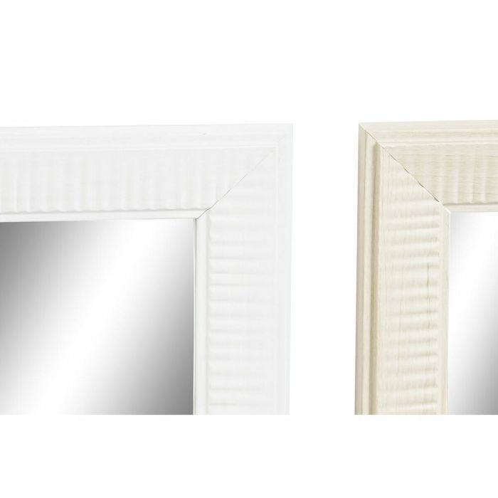 Espejo de pared DKD Home Decor Cristal Natural Gris Marrón Blanco PS 4 Unidades (56 x 2 x 76 cm) 2
