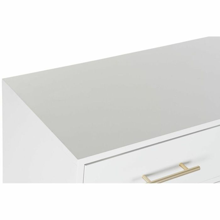 Cómoda DKD Home Decor Natural Metal Blanco Crema Madera de Paulonia (80 x 34 x 84 cm) 1