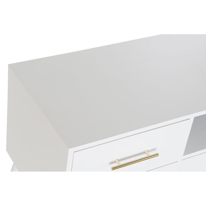 Mueble de TV DKD Home Decor Blanco Metal MDF (140 x 52 x 40 cm) 1