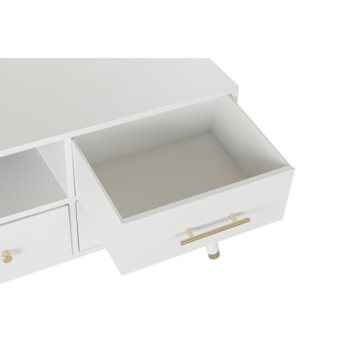 Mueble de TV DKD Home Decor Blanco Metal MDF (140 x 52 x 40 cm) 5