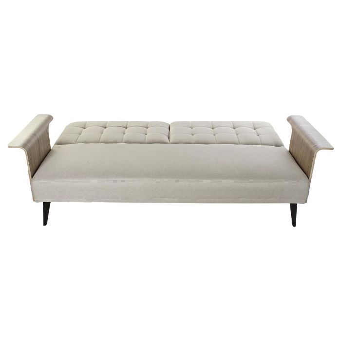 Sofá Cama DKD Home Decor 203 x 87 x 81 cm Negro Beige Metal Marrón 6