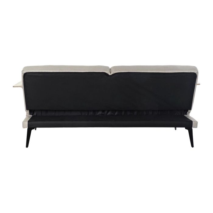 Sofá Cama DKD Home Decor 203 x 87 x 81 cm Negro Beige Metal Marrón 5