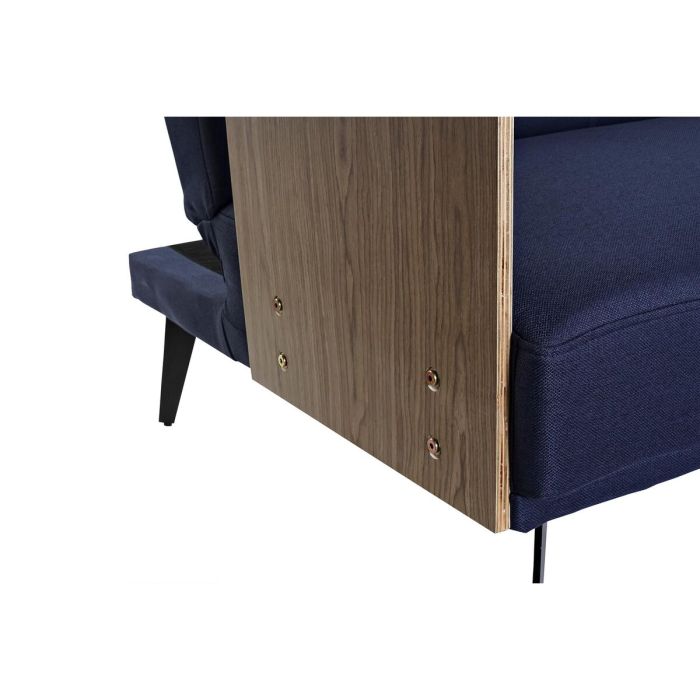 Sofá Cama DKD Home Decor Azul Marrón Negro Metal Moderno Urbano 203 x 87 x 81 cm 2