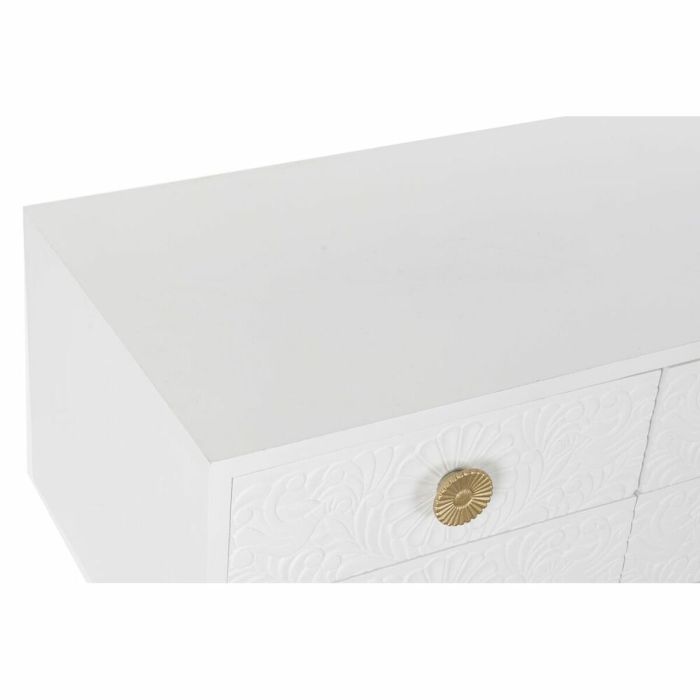 Mueble de TV DKD Home Decor Blanco Abeto Aluminio (120 x 42 x 54 cm) 1