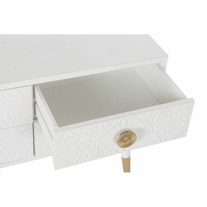 Mueble de TV DKD Home Decor Blanco Abeto Aluminio (120 x 42 x 54 cm) 4