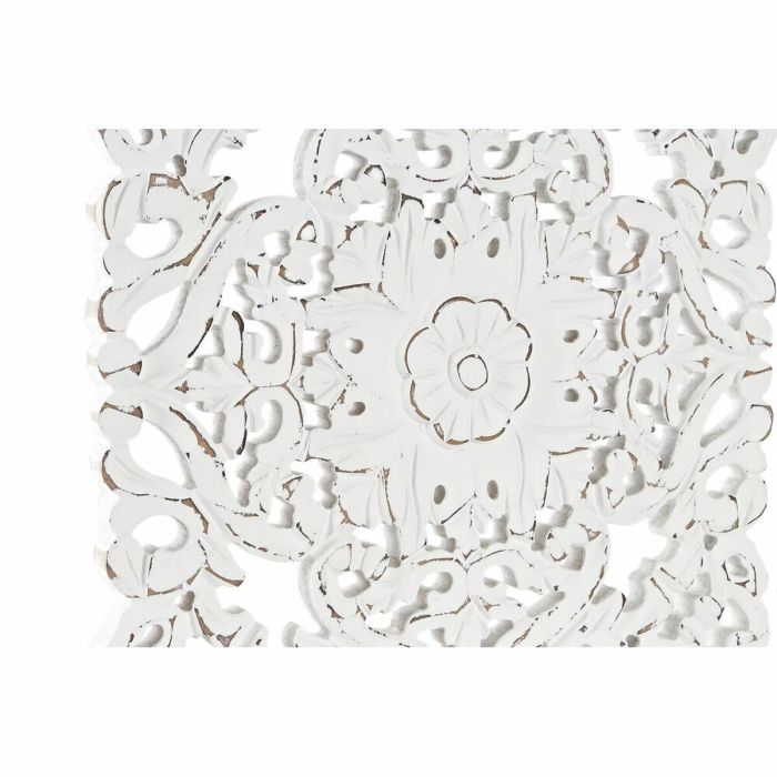 Decoración de Pared DKD Home Decor Blanco Mandala Madera MDF (120 x 3,5 x  120 cm)