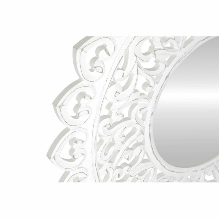 Espejo de pared DKD Home Decor Cristal Blanco Mandala Madera MDF Decapé (90 x 2,5 x 90 cm) 2