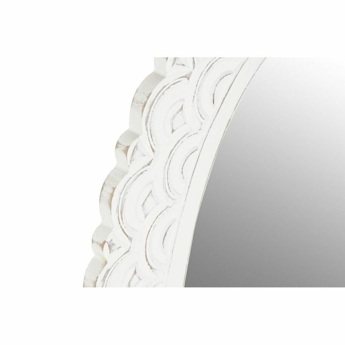 Espejo de pared DKD Home Decor 58 x 2,5 x 86 cm Cristal Blanco Indio Madera MDF Decapé 1