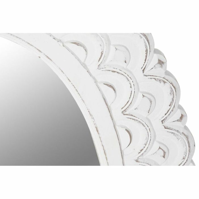 Espejo de pared DKD Home Decor 58 x 2,5 x 86 cm Cristal Blanco Indio Madera MDF Decapé 2