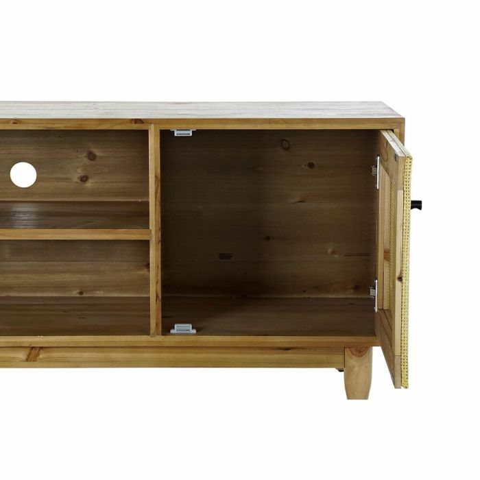 Mueble de TV DKD Home Decor Marrón 140 x 38 x 53 cm Abeto Natural Ratán 5