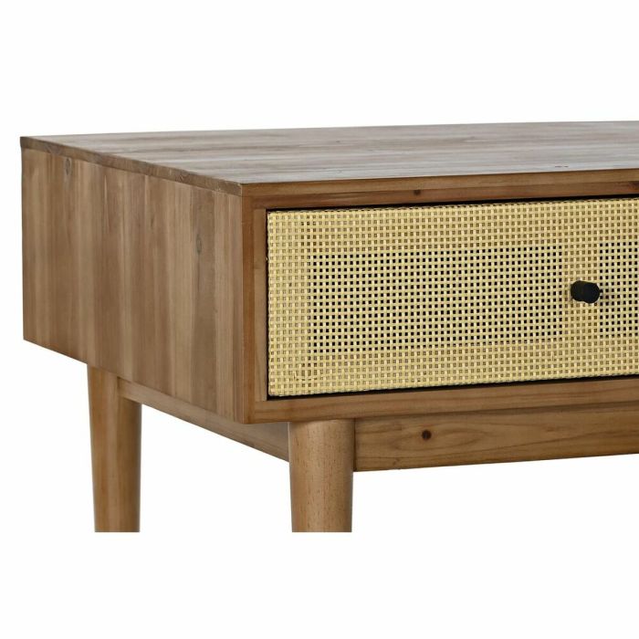 Mesa de Centro DKD Home Decor Abeto Ratán (106 x 55 x 46 cm) 1