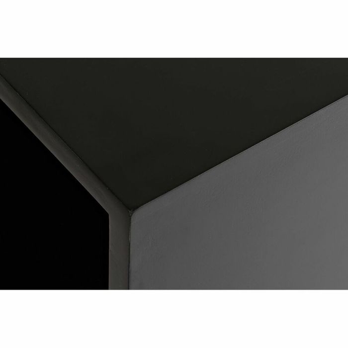 Mueble de TV DKD Home Decor Negro Abeto Ratán (160 x 65 x 38 cm) 2