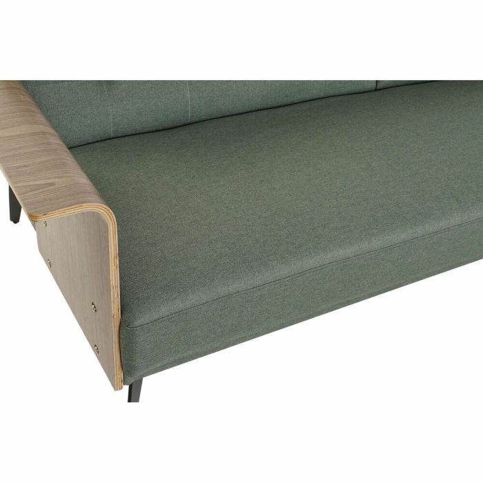 Sofá Cama DKD Home Decor 203 x 87 x 81 cm Negro Metal Marrón Verde 1