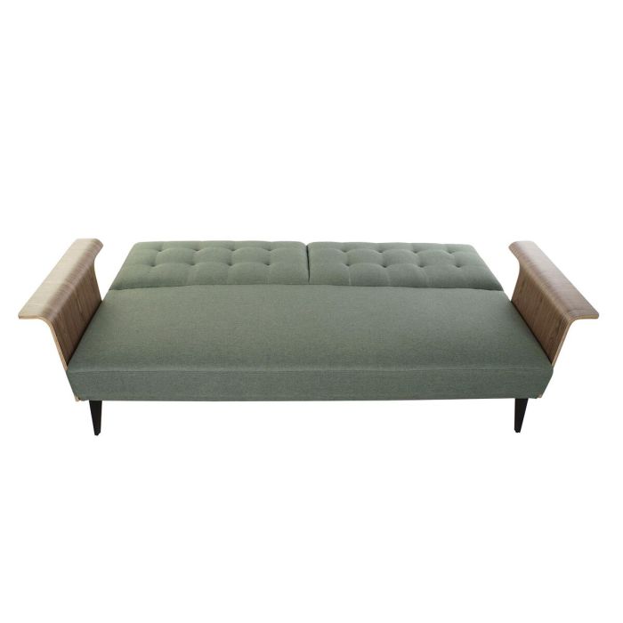 Sofá Cama DKD Home Decor 203 x 87 x 81 cm Negro Metal Marrón Verde 6